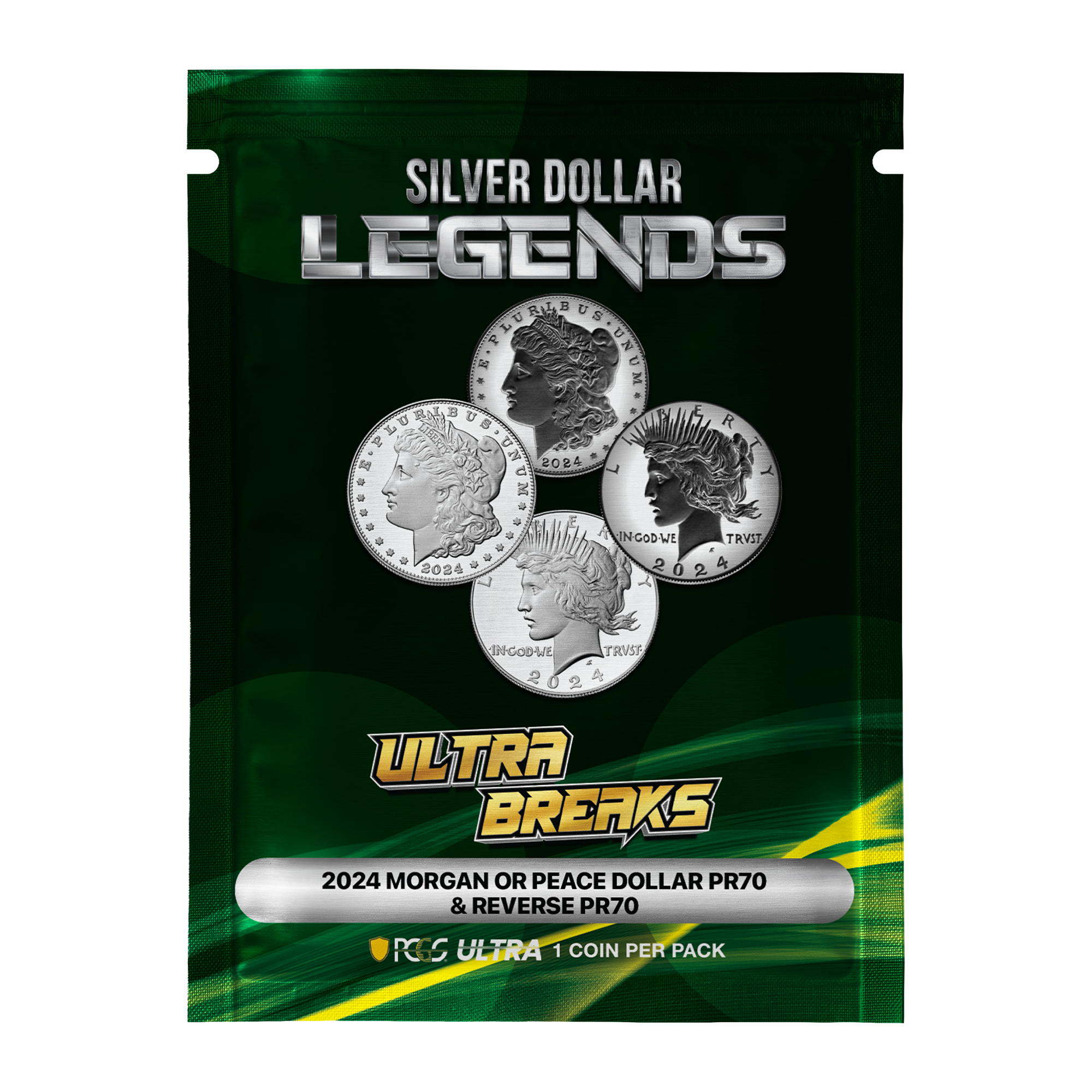 UltraBreaks Silver Dollar Legends II - Proof & Reverse Proof and Chase UltraBreaks Silver Dollar Legends II - Proof & Reverse Proof and Chase