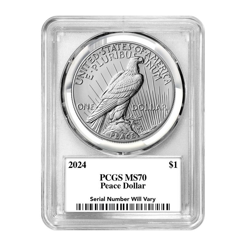 UltraBreaks Silver Dollar Legends: featuring 2024 Morgan or Peace Dollar PCGS MS70 & Chase Coins