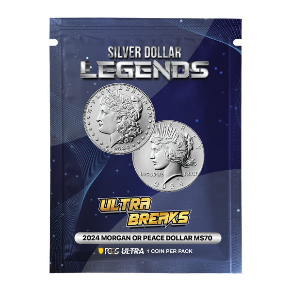 UltraBreaks Silver Dollar Legends: featuring 2024 Morgan or Peace Dollar PCGS MS70 & Chase Coins