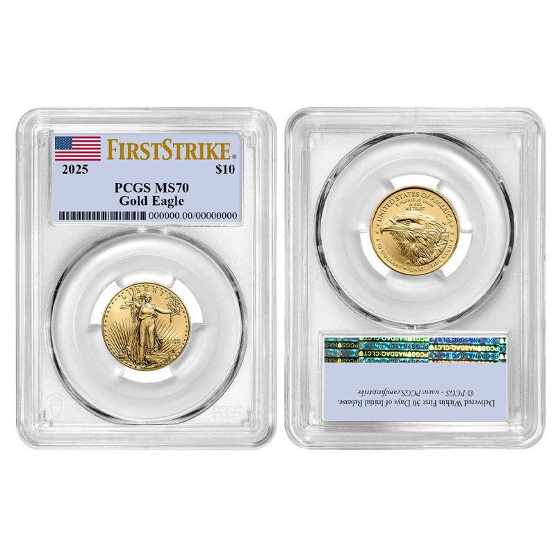 2025 American Gold Eagle 4pc Set - PCGS MS70 FS Flag Label