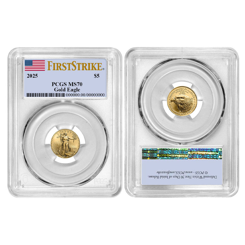2025 American Gold Eagle 4pc Set - PCGS MS70 FS Flag Label