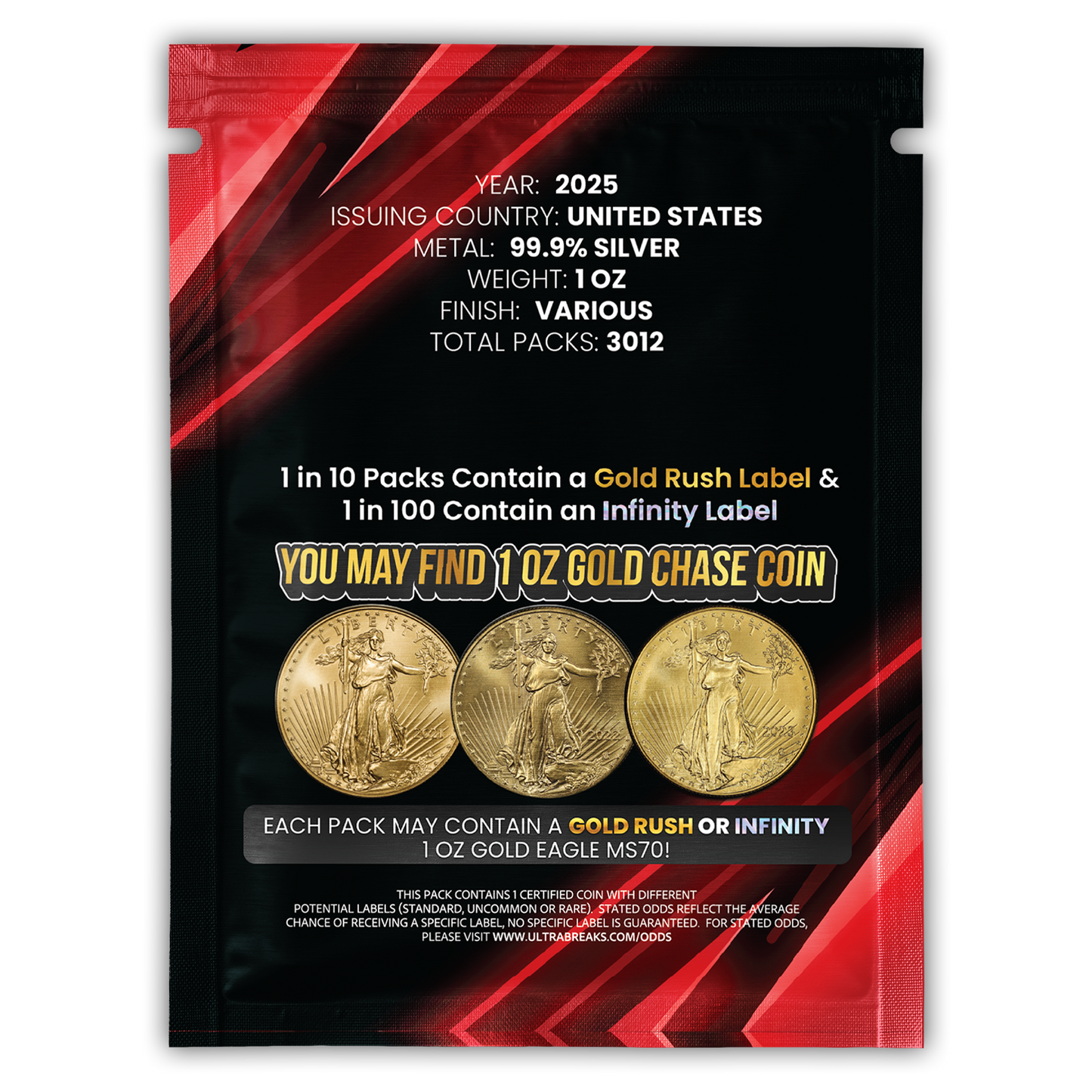 UltraBreaks Privy Power II: featuring 1 oz silver and Gold Chase Coins