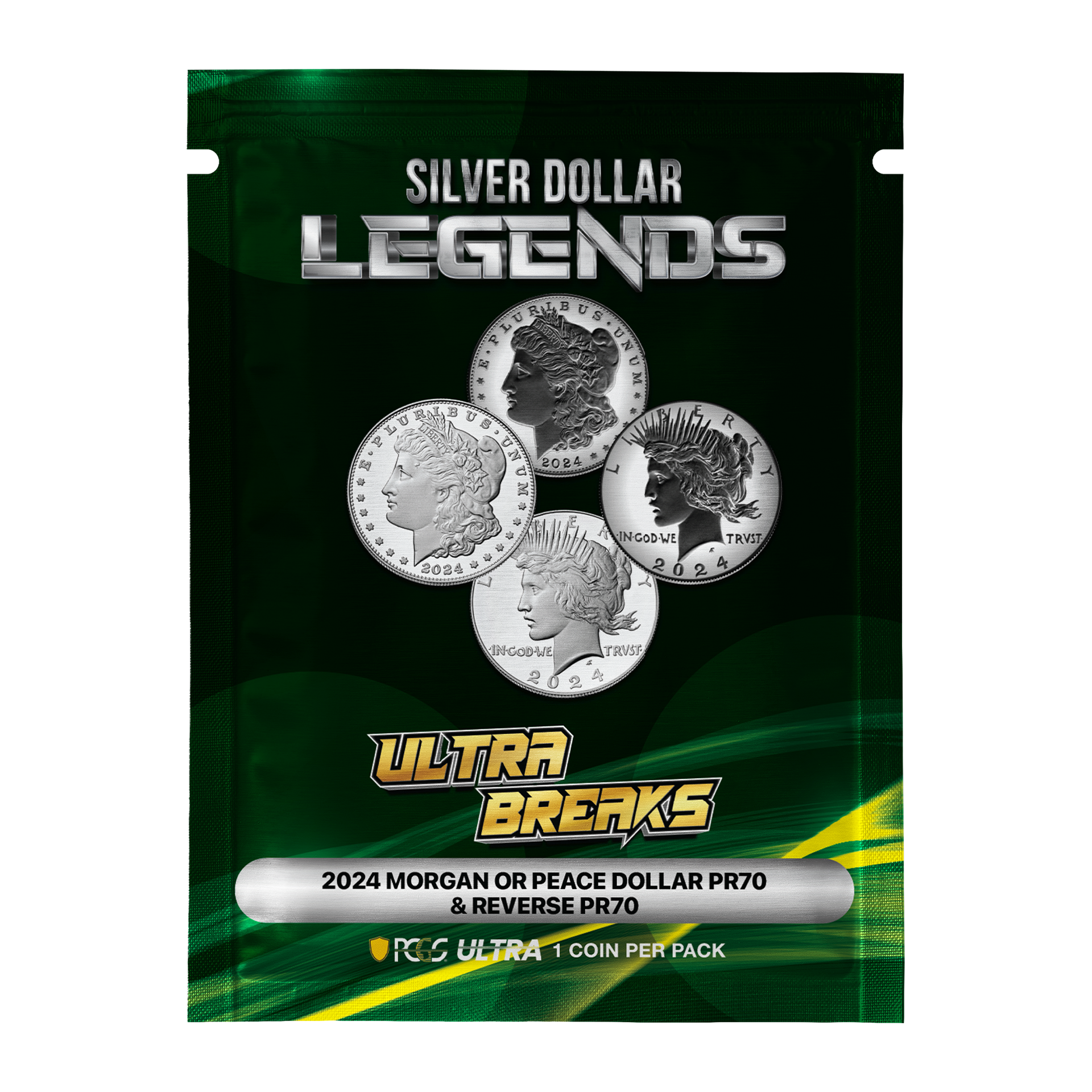 UltraBreaks Silver Dollar Legends II - Proof & Reverse Proof and Chase UltraBreaks Silver Dollar Legends II - Proof & Reverse Proof and Chase