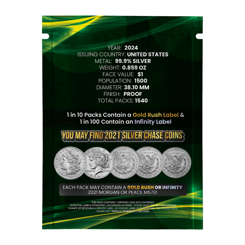 UltraBreaks Silver Dollar Legends II - Proof & Reverse Proof and Chase Coins