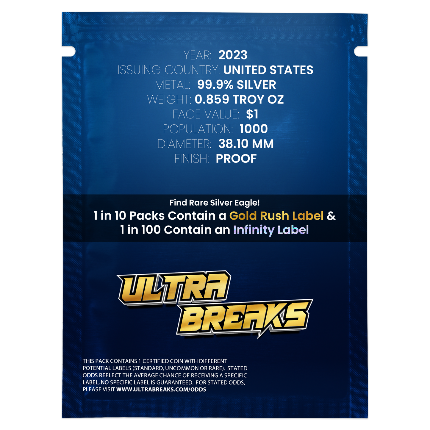 2023 Morgan or Peace Dollar PCGS PR70 Ultrabreaks Pack